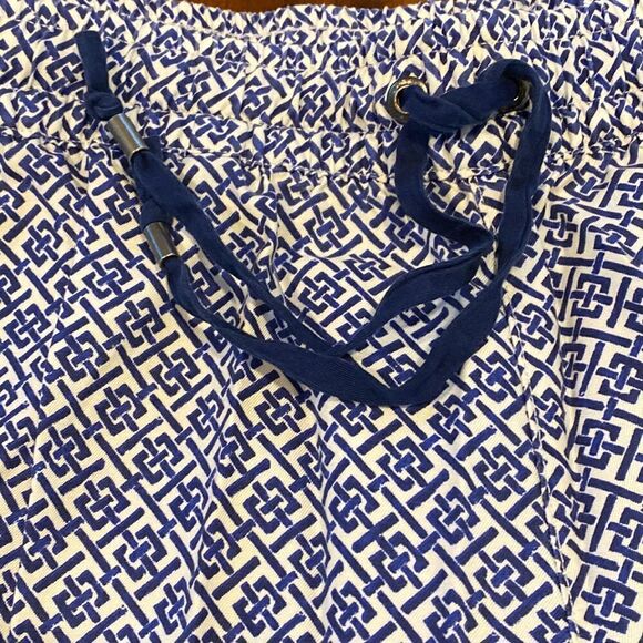 Land’s End Woven Print Stretch Waistband Pants Royal Indigo NWOT Size 2 - Picture 7 of 16